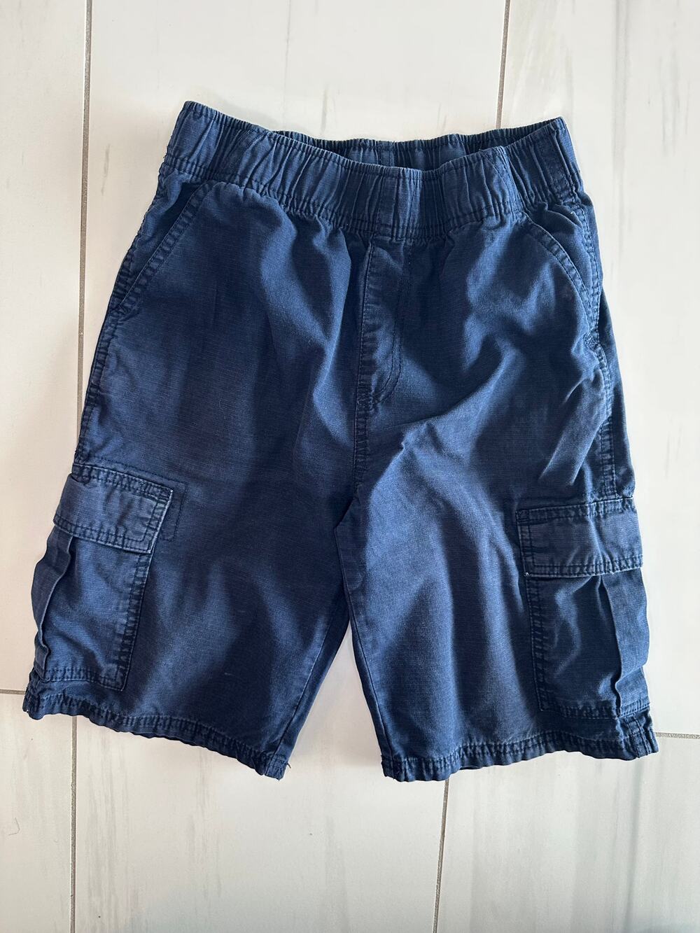 Boys Children's Place Size 12 Navy Blue Cargo Shorts Adjustable Waist EUC